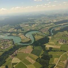 Flugwegposition um 12:09:53: Aufgenommen in der Nähe von Landsberg am Lech, Deutschland in 1840 Meter